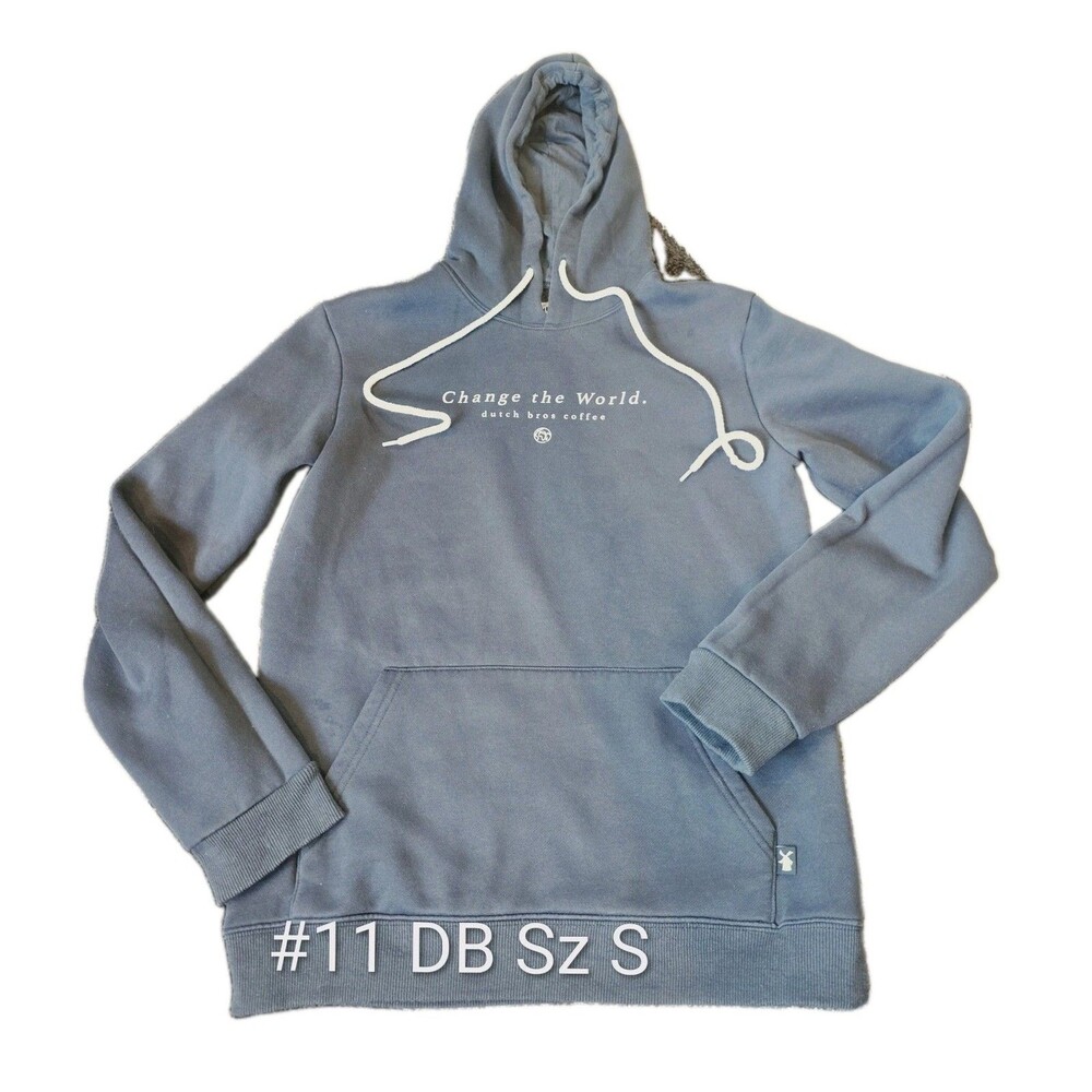 #11. Dutch Brothers Coffee SM Gray "Change The World" Logo Hoodie Sweatshirt - Picture 6 of 6